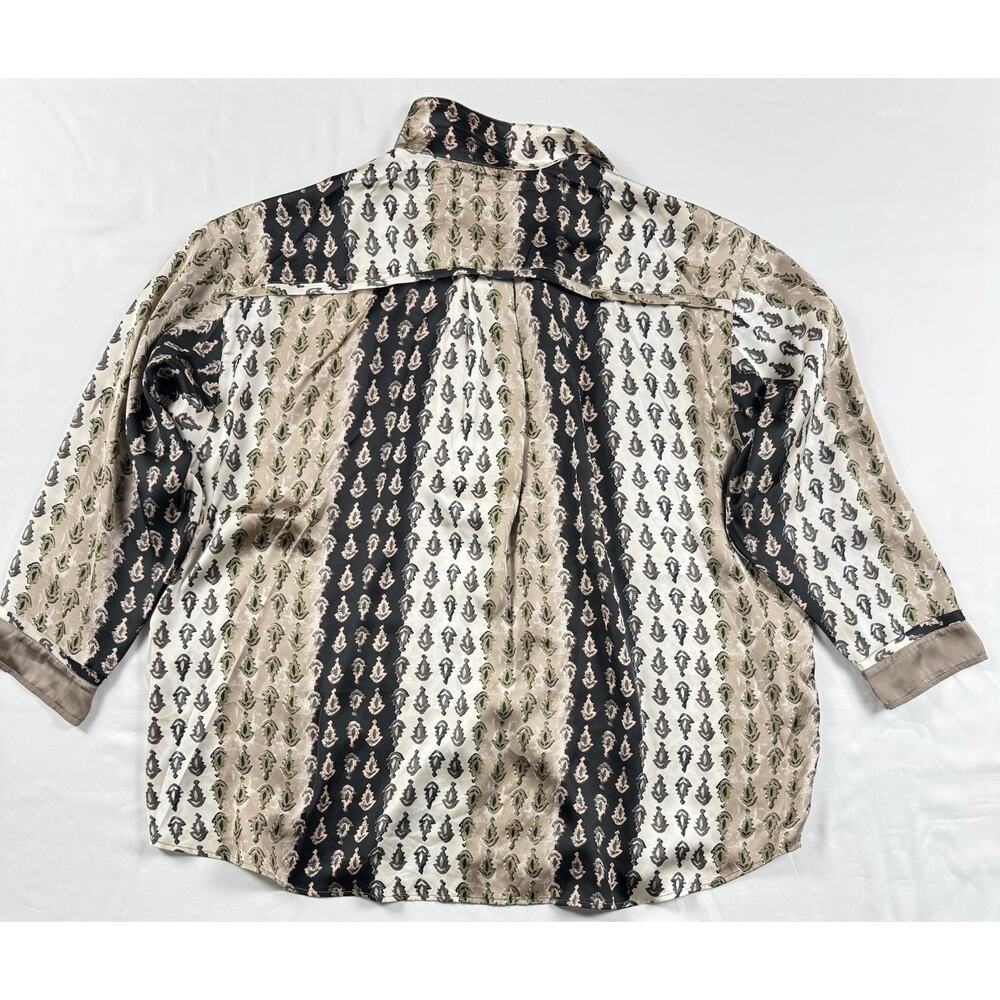 Free People Dreamy Days Pajama Top Sleep Shirt ONLY Neutral Combo Size Small - Picture 11 of 11
